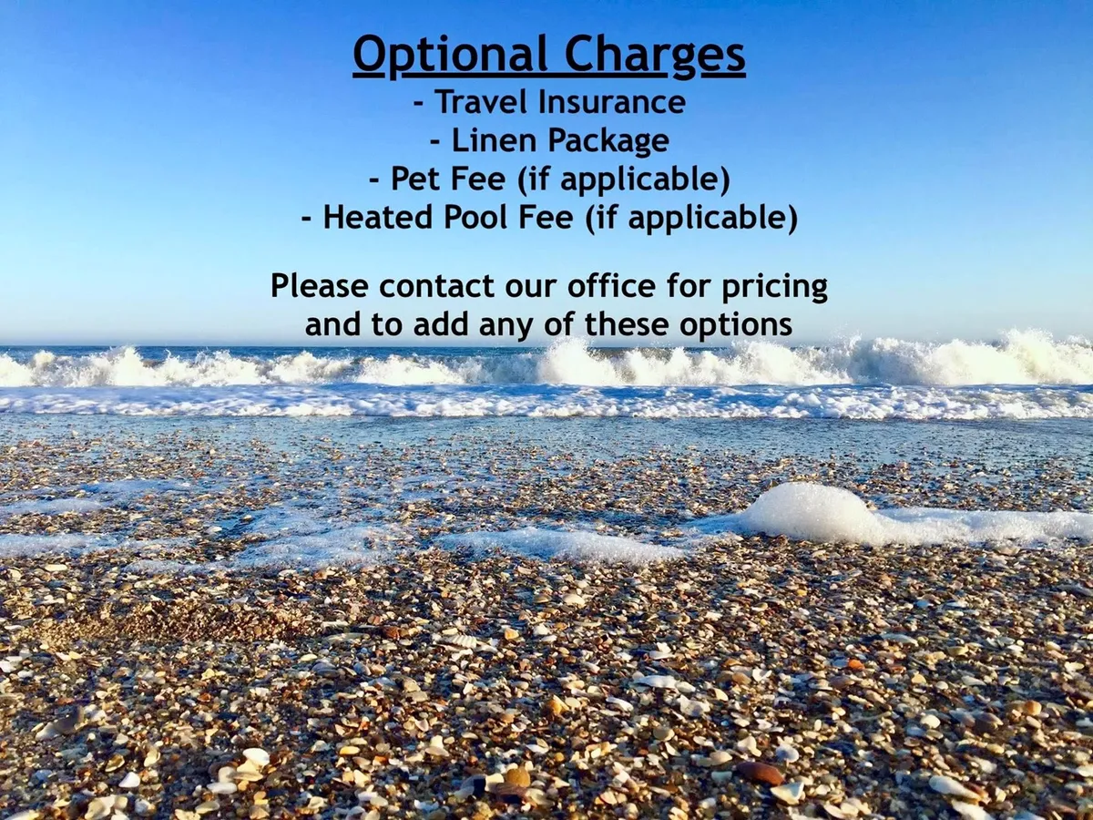 A sweeping view of the sandy shoreline with waves crashing and shells scattered along the beach. The tranquil setting invites sunbathing, swimming, and beachcombing, with endless ocean views and the promise of sunrise strolls.